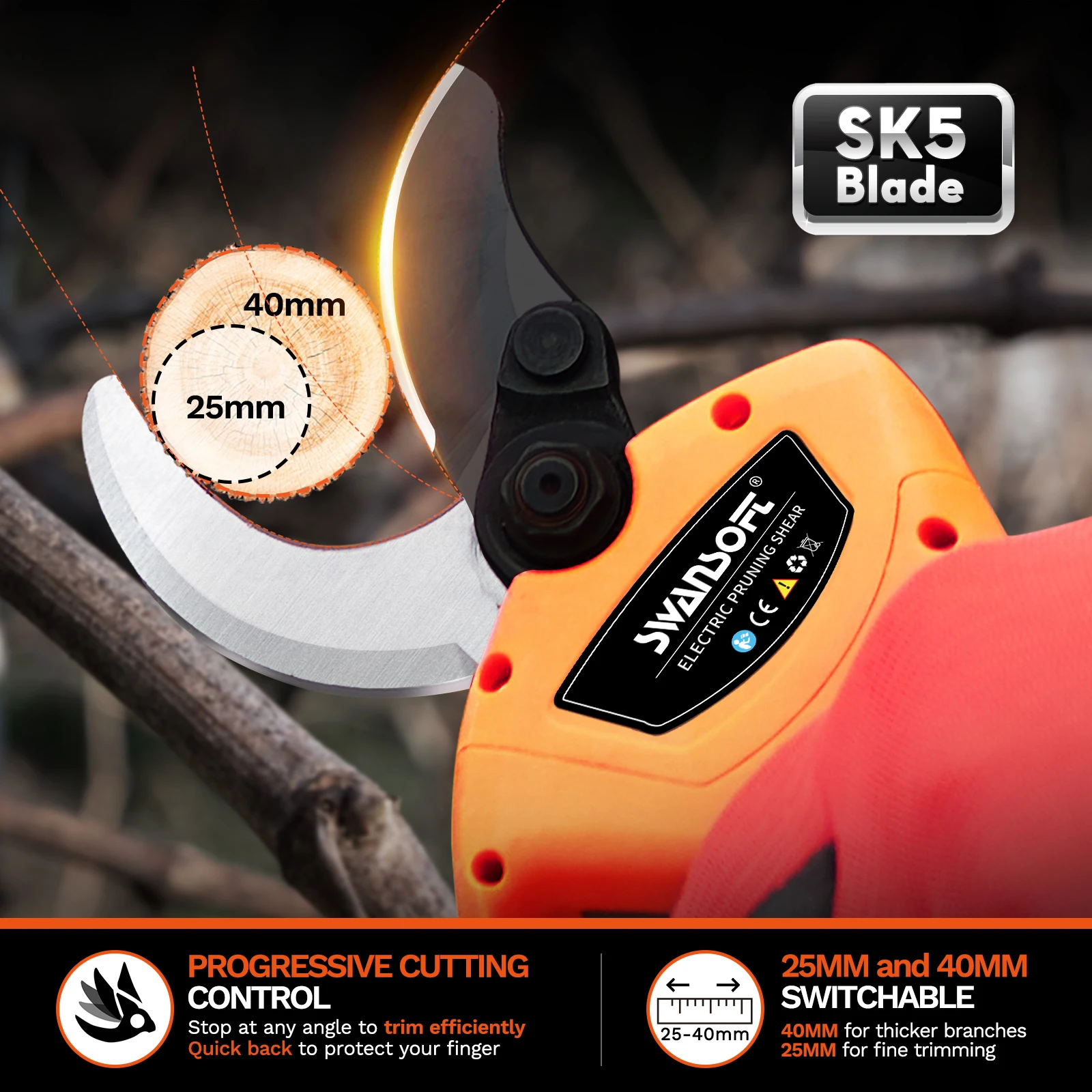 Электрический секатор садовые ножницы инструменты 21 в 30 мм аккумуляторная