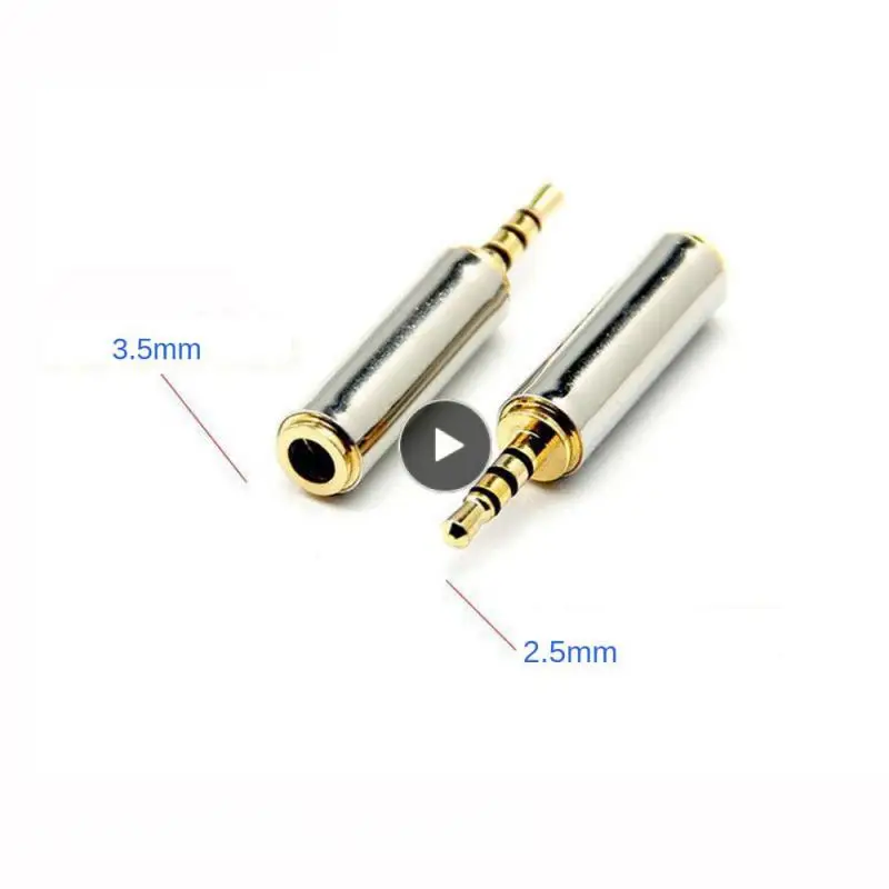 

Подключи и работай, разъем 3,5 мм, Интерфейс 2,5 мм, преобразование звука, пакет адаптеров для наушников, простота использования, обработка золотым покрытием, серебристый
