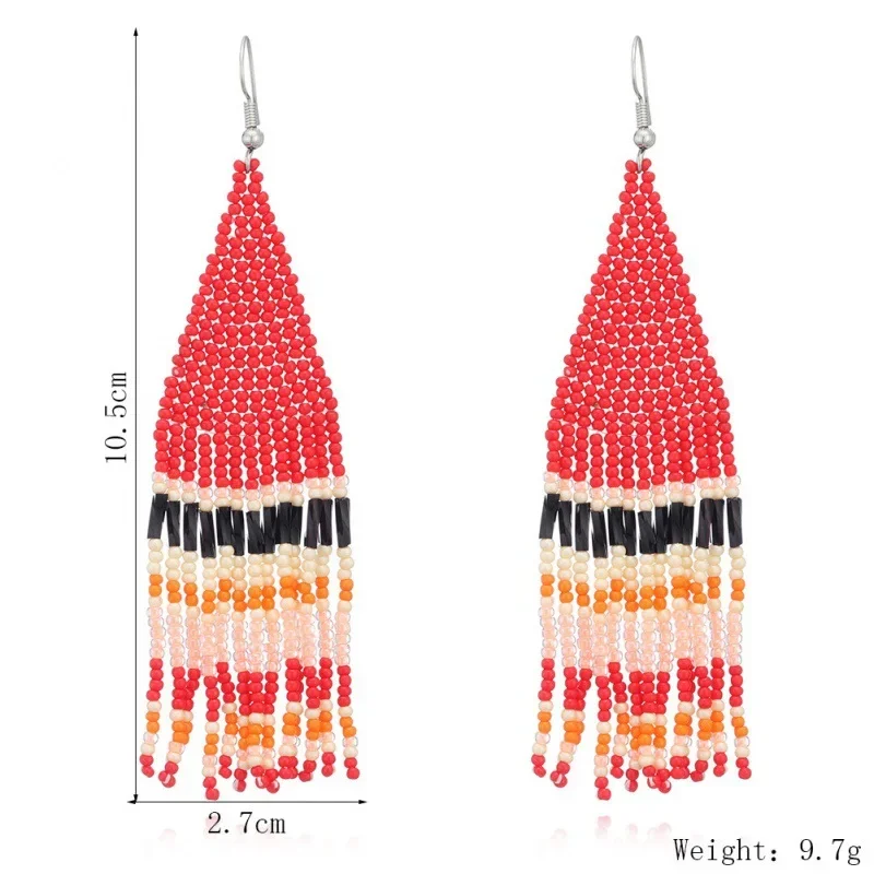 Серьги ручной вязки из бисера