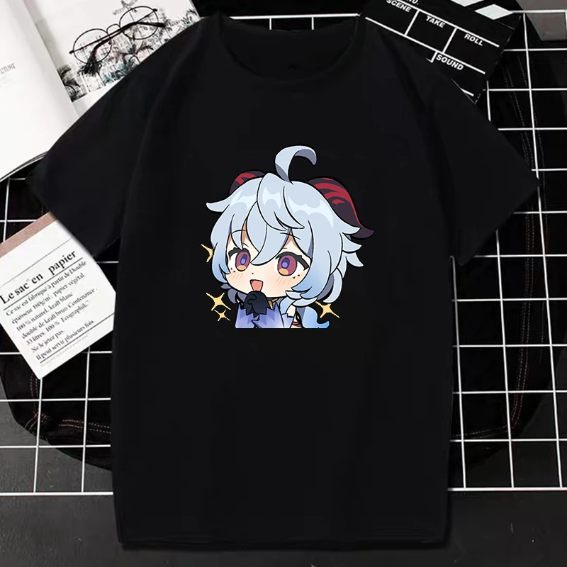 

Genshin Impact TShirt Kawaii Games Clothing Harajuku Cartoon Graphic Tops Women Fashion Streetwear Camisetas