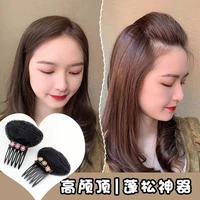 new forehead hair volume fluffy puff sponge pad clips comb insert tool base diy princess styling increased hair accessores
