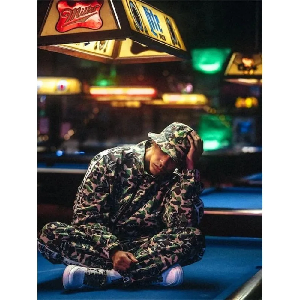 NIGO Мужская камуфляжная куртка с вышивкой винтажная уличная в стиле сафари