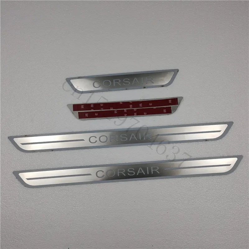 

Для Lincoln CORSAIR 2019-2023 ультратонкая защитная пластина для порога автомобиля из нержавеющей стали, педаль приветствия, автомобильные аксессуары с защитой от царапин