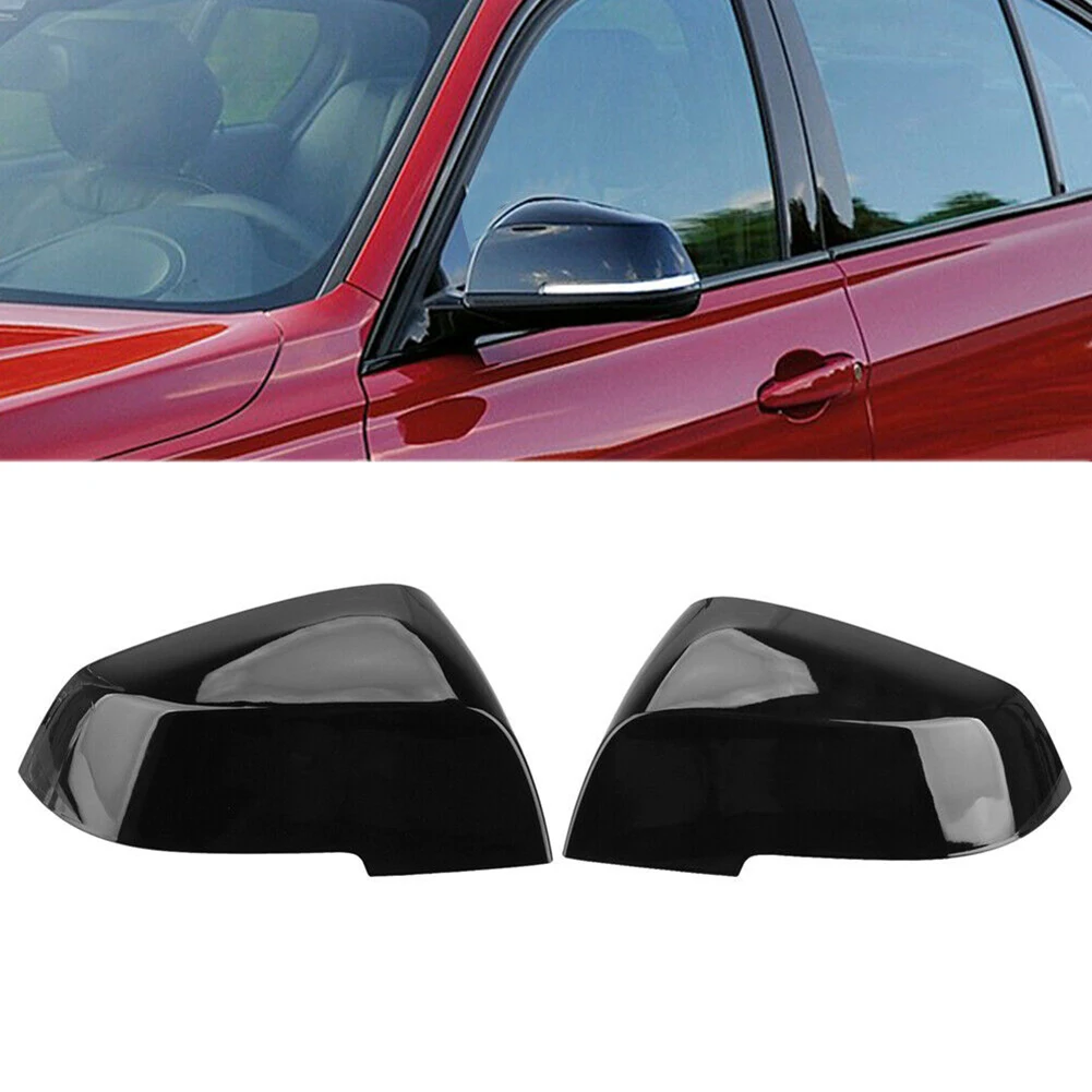 

2pcs Gloss Black Car Rear View Mirror Cover Cap For BMW F20 F21 F22 F30 F32 F36 F87 X1 Side Wing Mirror Protective Shell Caps