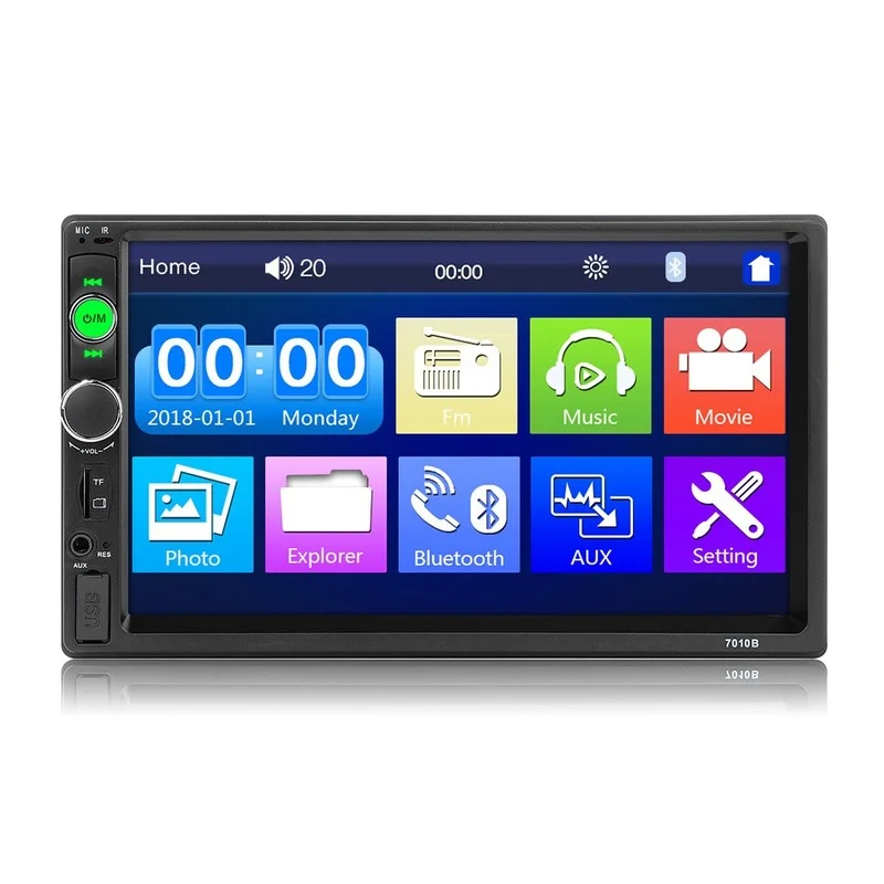 

Dual-spindle HD 7-inch Touch Screen Car MP5 Supports Navigation Bluetooth Hands-free Reversing Multi-language Radio