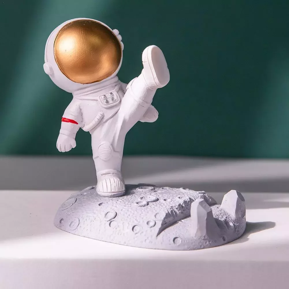 

Resin Astronauts Ornaments Universal Cell Mobile Phone Stand Holder Spaceman Bracket Toys Home Office Desk Decor Birthday Party
