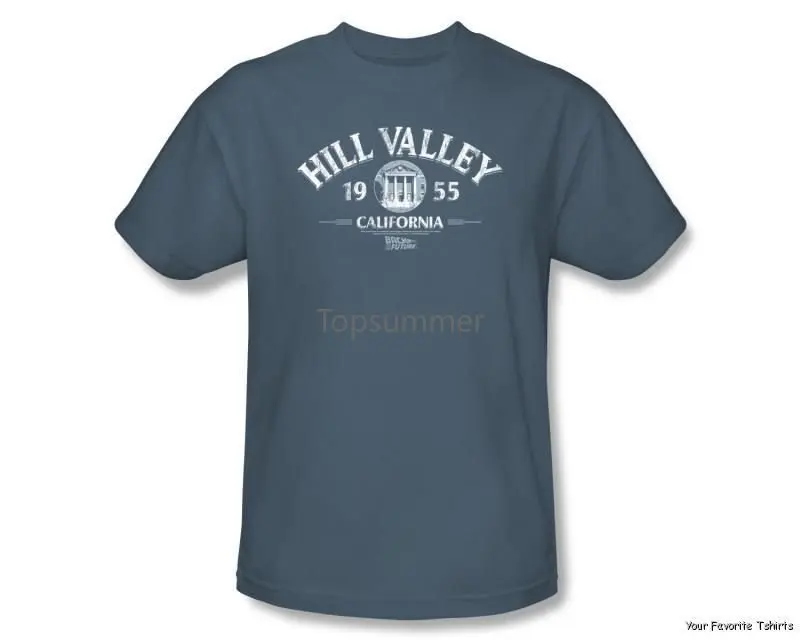 

Back To The Future Hill Valley 1955 Licensed Adult T Shirt Tees Brand Clothing Funny T-Shirts