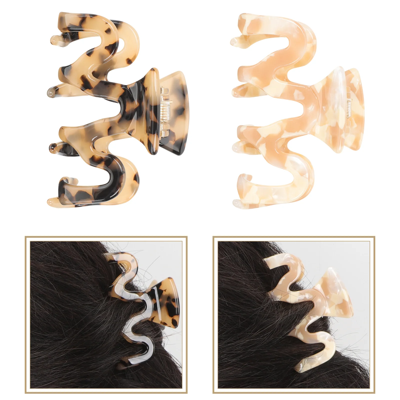 

2Pcs Claws Styling Hair Jaw Hair Clips Hair Accessory Hair Jaw Clips Simple Clips for Hair Girl Home Party