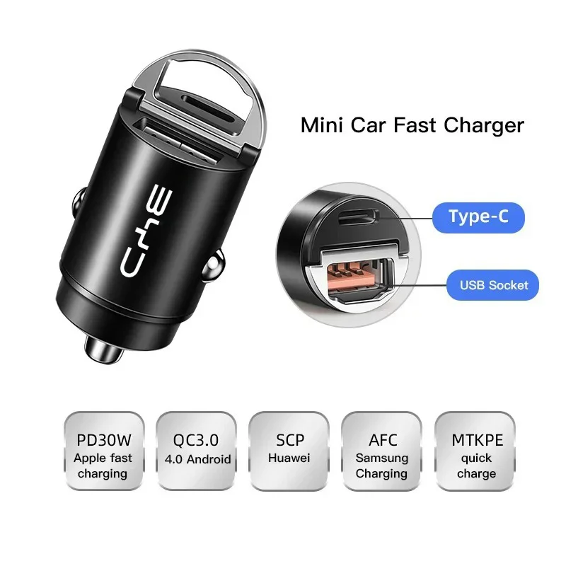 

Автомобильное зарядное устройство, адаптер USB PD Type C, быстрая зарядка, быстрая зарядка для BYD Tang F3 E6 Atto Yuan Plus Song Max G3, автомобильные аксессуары