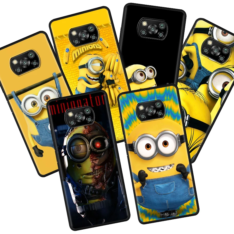 

Cover Case for Xiaomi Poco X3 X4 F3 M4 M3 F2 F1 Pro NFC 5G Mi X3nfc Back Luxury Cell Shockproof Movie Despicable Me Minions