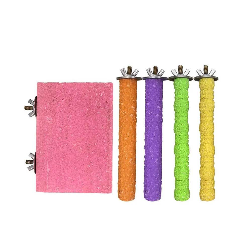 

5 Pcs Parakeet Bird Cage Parrot Toys Small Parrot Parakeet Toys Bird Playground Bamboo Parrot Playground