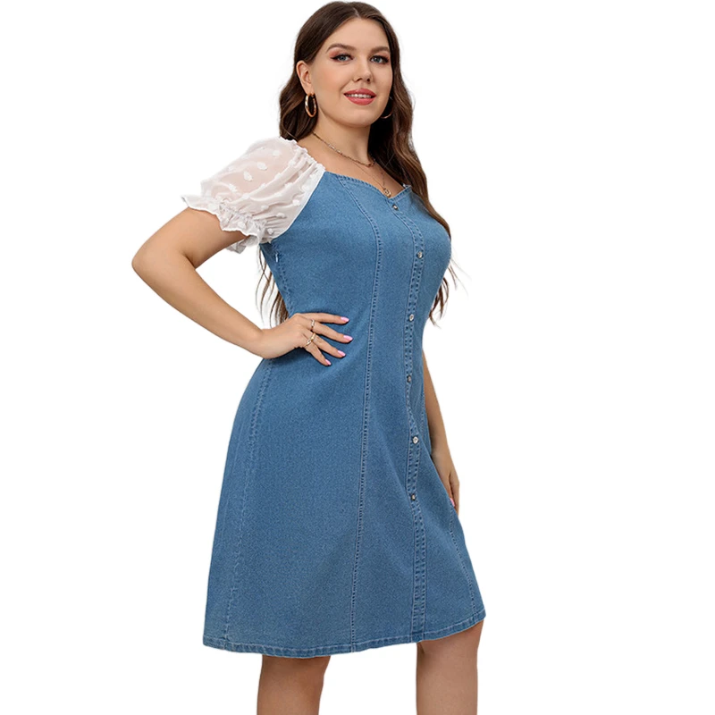 Denim Plus Size Bodycon Dress Women Sundress 2022 Casual Summer Jeans Dress Fashion Clothing Robe Jean Femme Vestido De Mujer