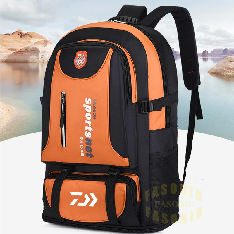 

2022 Men's New Fishing Backpack Outdoor Camping Multi-function Zipped Fishing Bag Cycling Running Walking Breathable Backpack