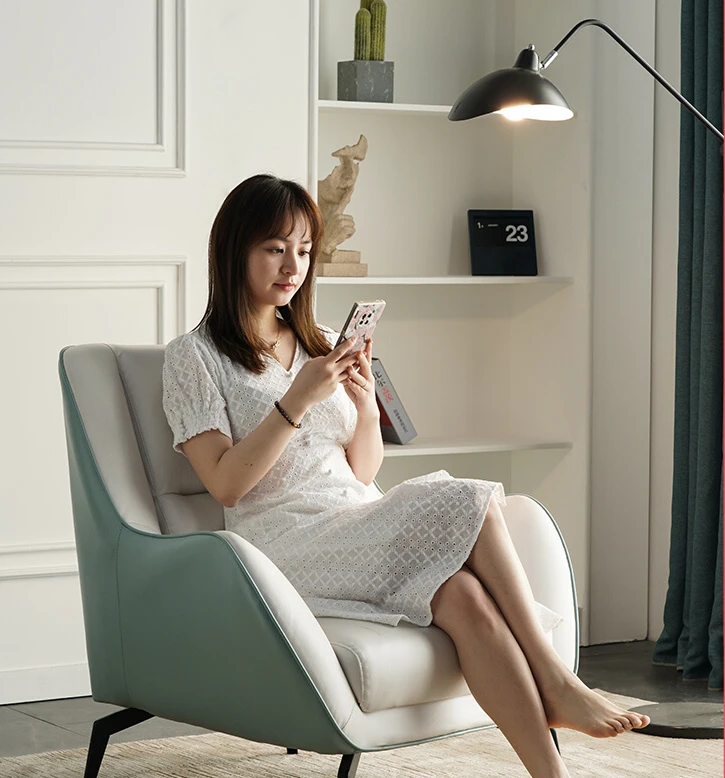 

Single person sofa, small unit technology cloth, lobby, living room, Nordic lazy tiger chair sofa