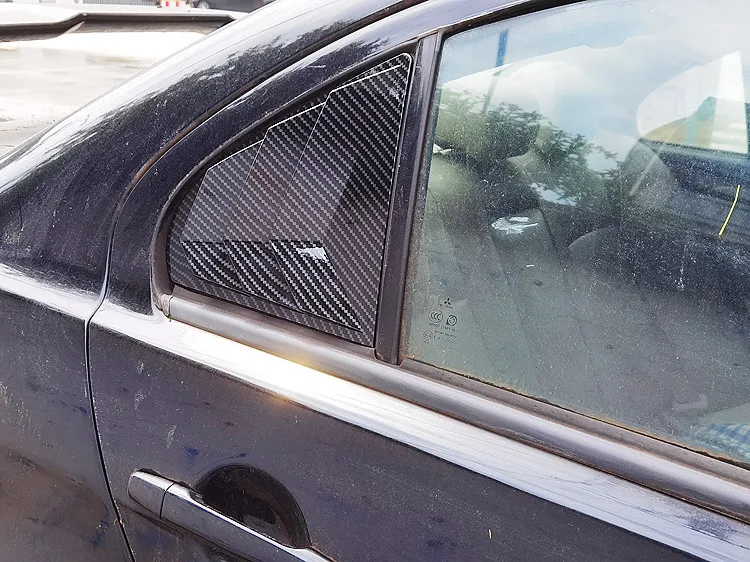 

ABS Carbon Accessories For Mitsubishi Lancer EX X Evo 2009 2010 2011-2016 Rear Window Triangle Shutter Louver Scoop Vent Cover