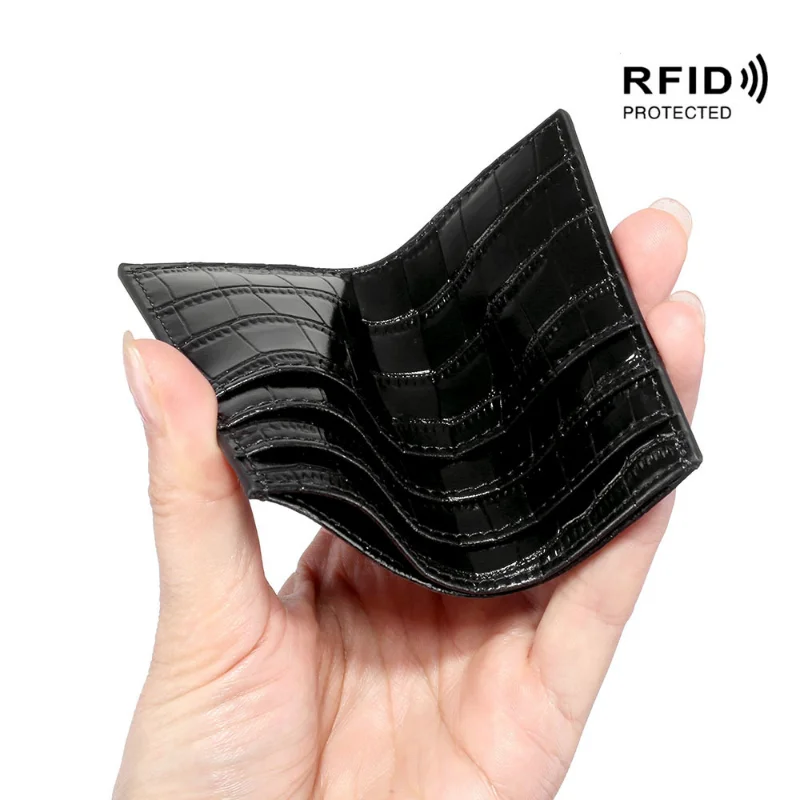 6 Card Slot Purses Ultra Thin Business Bank Credit Card Holder Wallet Simple Black Unisex Small Coin Cards Cover Pouch Case Bag