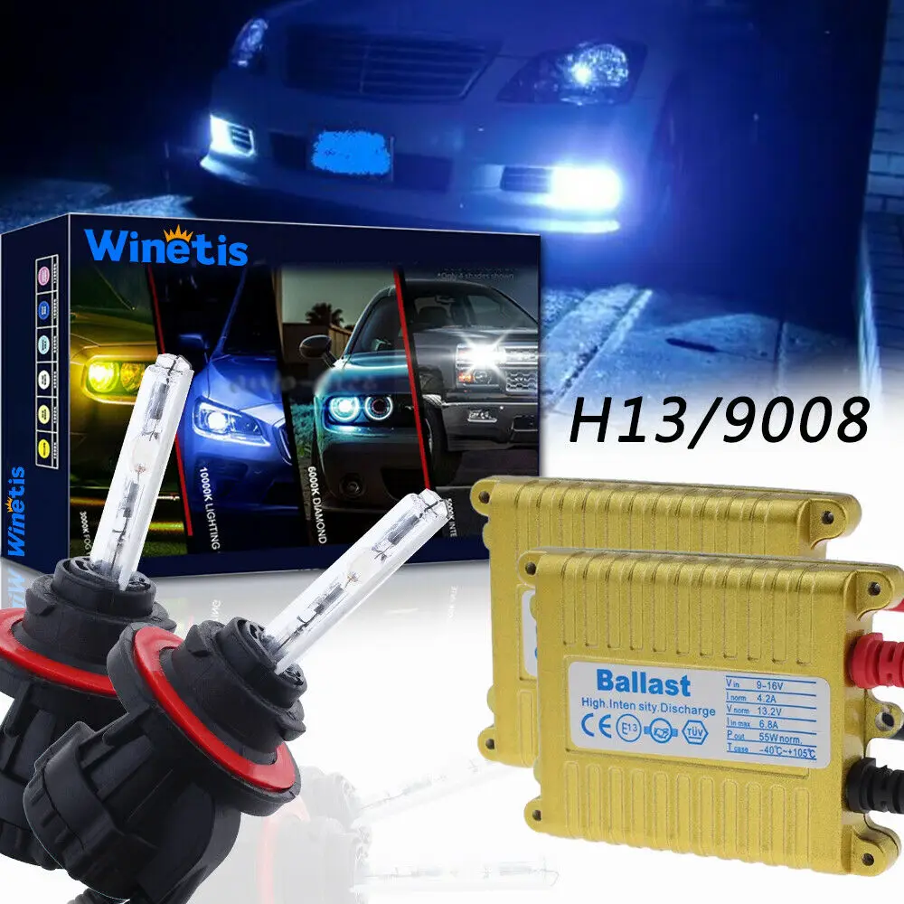 

55 Вт H13 Биксеноновая 9008 Hid фара для Ford F-150 2004-2014 10000K ярко-синий