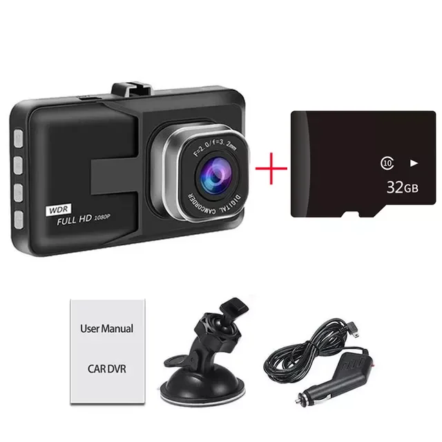 

Видеорегистратор DVR с камерой заднего вида 1080P, акселерометром, WDR, Full HD, акселерометром, Портативный видеорегистратор с циклической записью,...