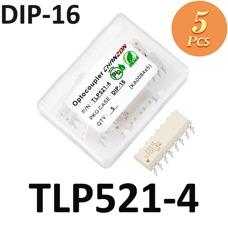 5 шт/партия TLP521 521 Оптрон DIP-16 DIP16 Высокоплотный монтажный фототранзистор оптически Новый и оригинальный CHANZON