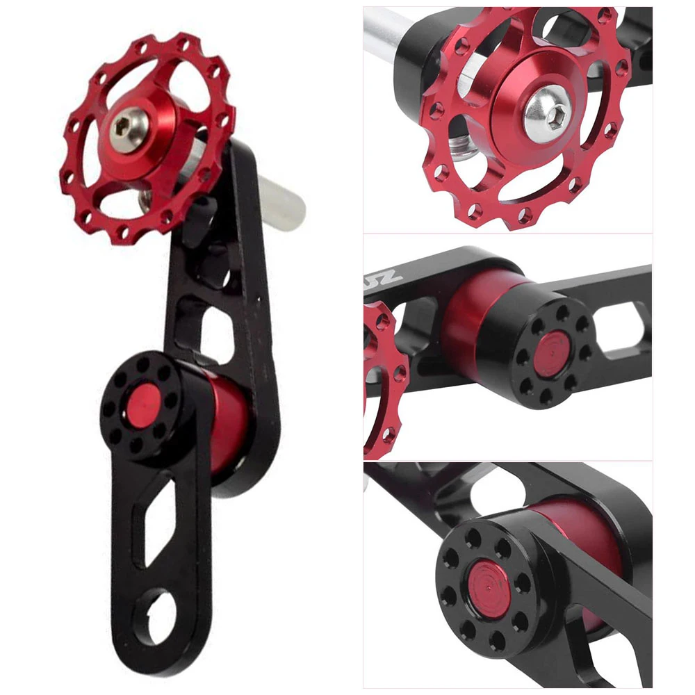 

Bicycle Single Speed Chain Tensioner MTB Folding Bike 1 Speed Pulley Jockey Wheel Derailleur Chain Checker Chain Guide