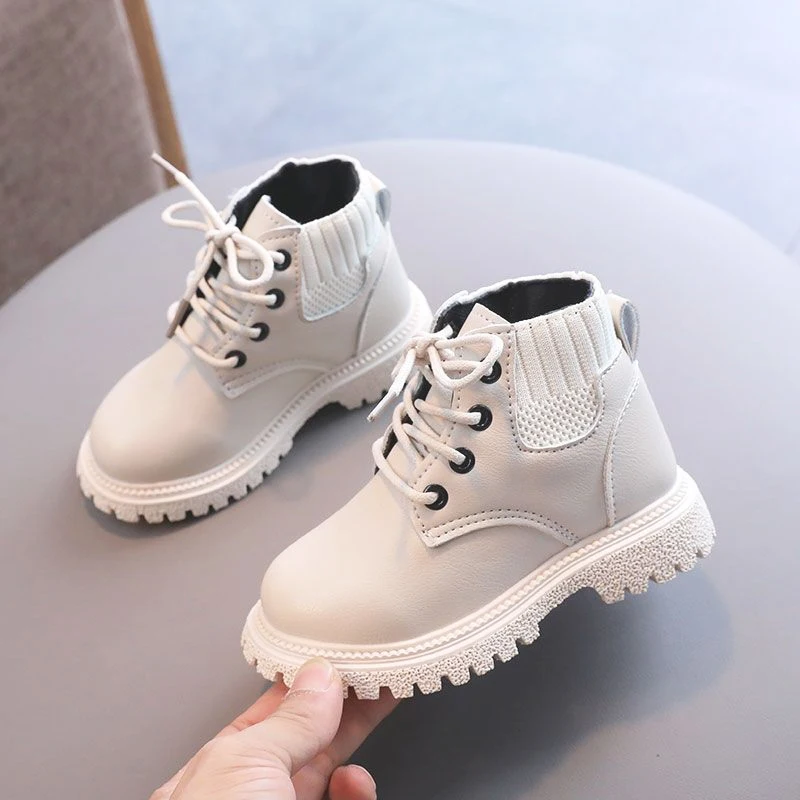 

Children Shoes Boots for Girls Boys Casual Shoes Spring Kids Martin Boot Toddler Leather Anti-slip Sport Running Shoes Sneakers