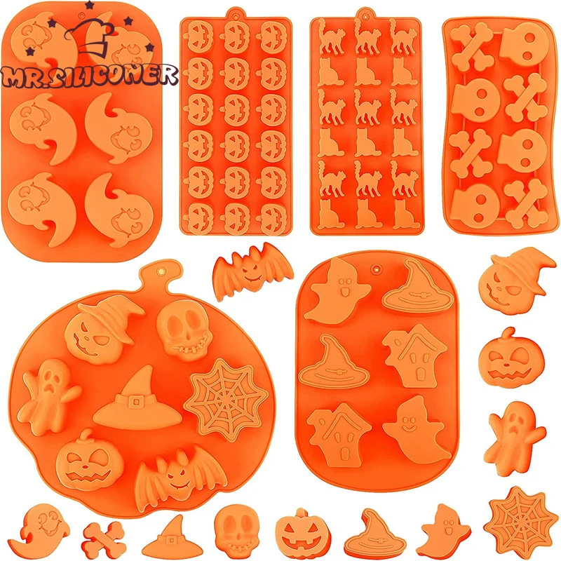 

6 шт., силиконовые формы для выпечки, форма в виде тыквы