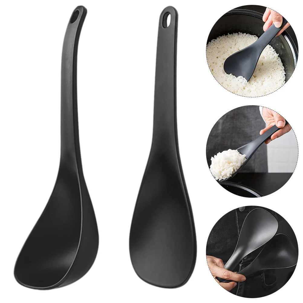 Rice Spoon Paddle Soup Spoons Serving Scoop Ladle Spatula Scooper Kitchen Plastic Non Table Stick Ramen Japanese Dinner Cooker