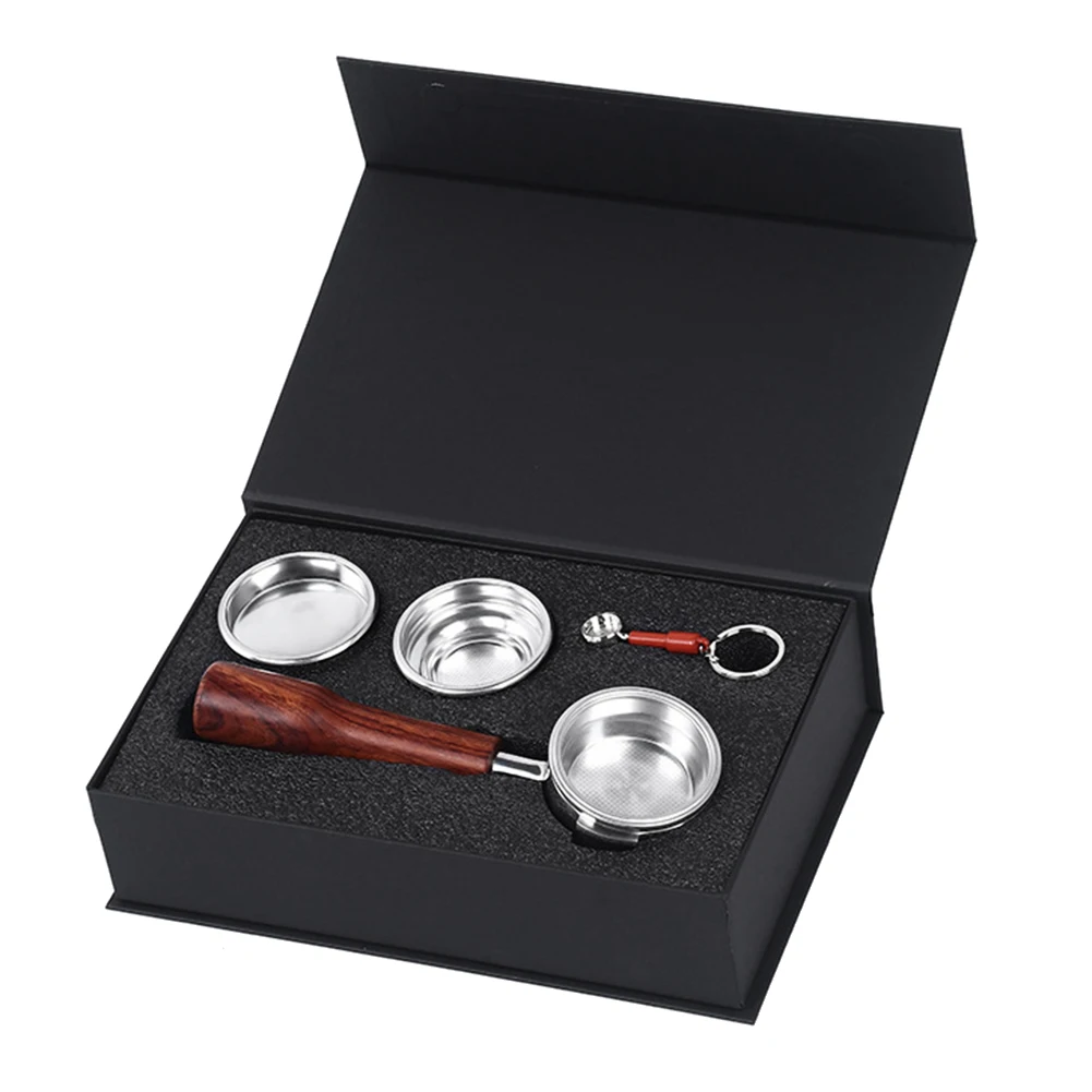 

58MM Stainless Steel Binaural Coffee Machine Handle Bottomless Filter Portable Filter F