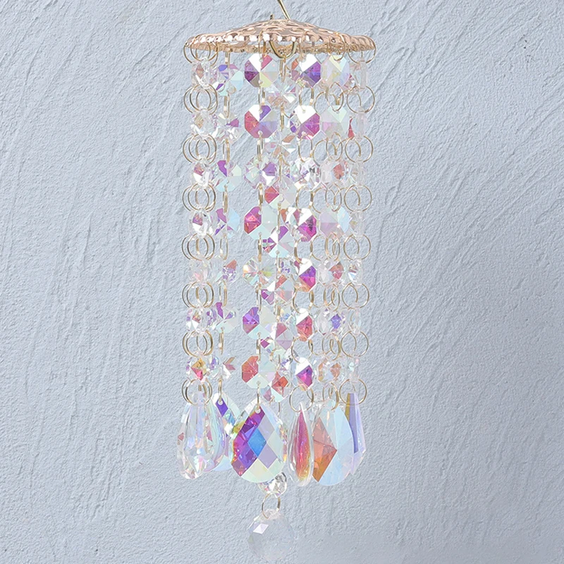 

1pc Crystal Pendant Garden Wind Chime Series Rural Handicraft Colorful Decoration Children's Room Decoration