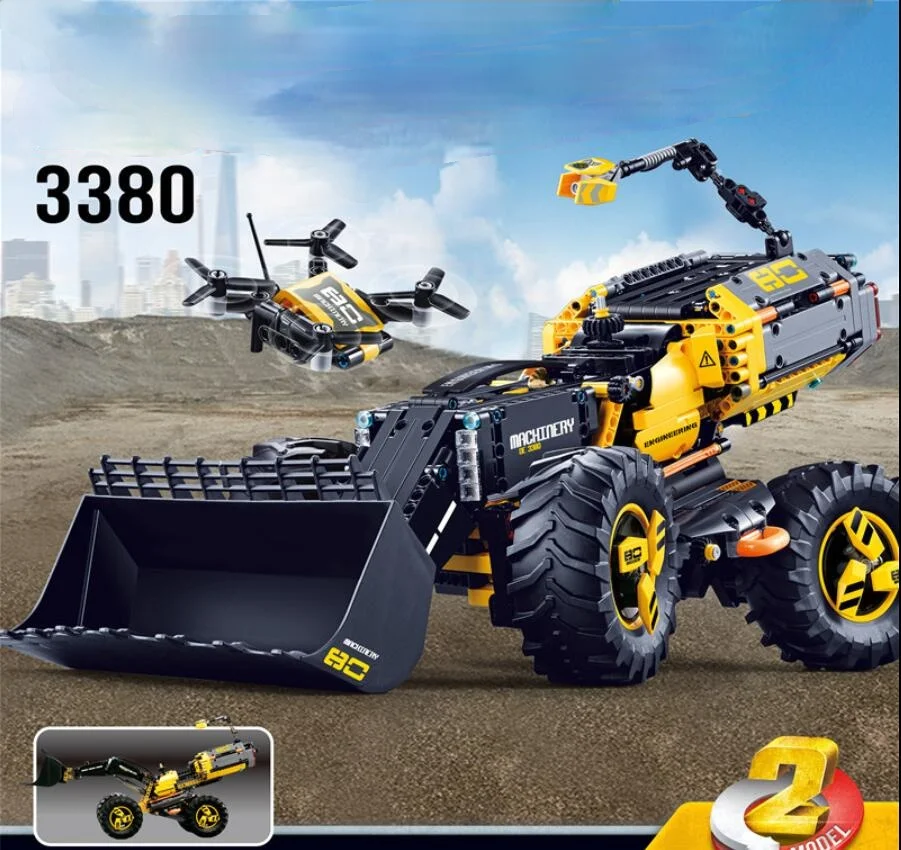 

1307PCS Wheel Loader ZEUX Tank decool high-tech Truck Car Model Building Blocks Toys For Boy Birthday Gifts 3380 Fit 42081