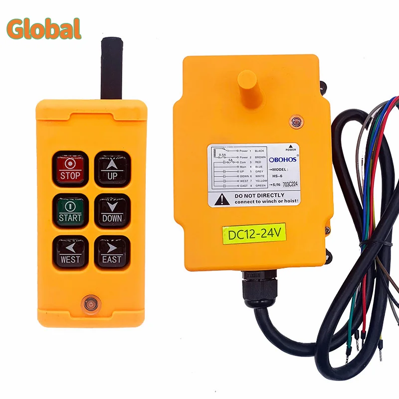 Пульт дистанционного управления для радиоуправляемого крана OBOHOS HS-6 4 кнопки