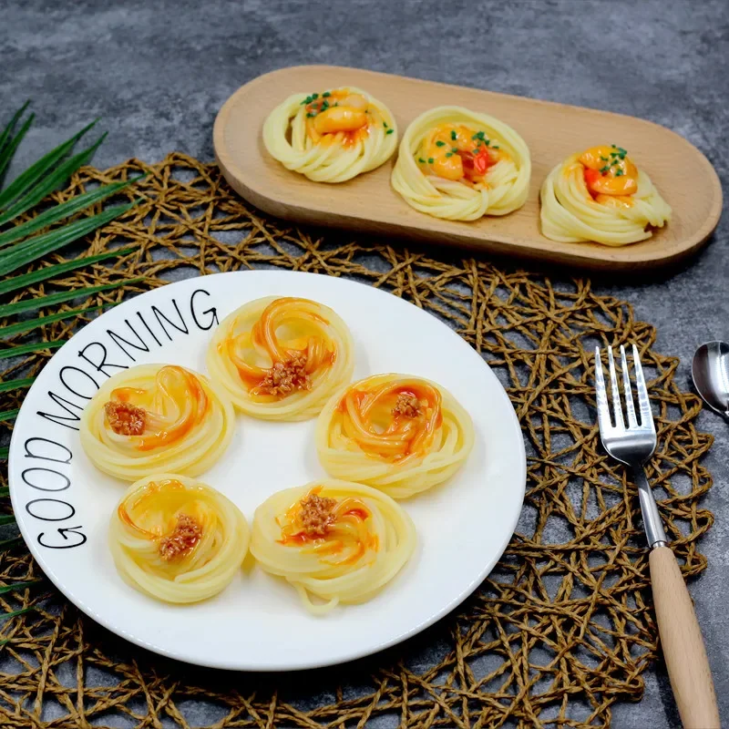 Моделирование лапши искусственная еда креветки макароны модель кухонный