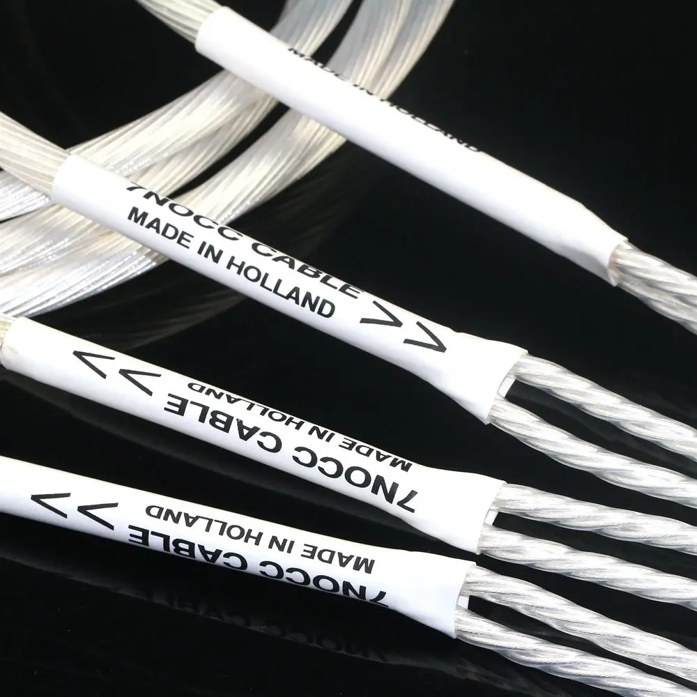 7NOCC посеребренный акустический кабель 24-жильный разъем типа банан/Y-штекер Hi-Fi