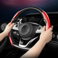 car carbon fiber silicone anti skid steering wheel cover for ford focus 2 3 4 mk1 mk2 3 fiesta mondeo car interior accessories