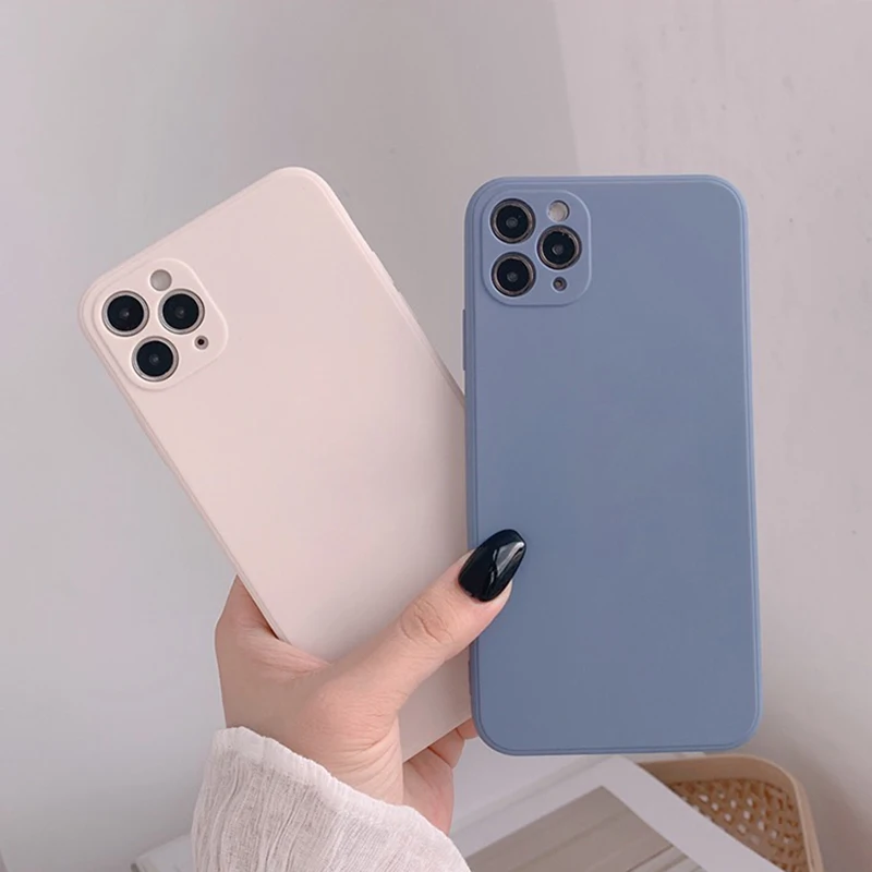 

Phone Case For iPhone 11 12 13 Pro Max 13 Mini Xr X Xs Max 6s 6 7 8 Plus Official Original Liquid Silicone Soft Shockproof Case