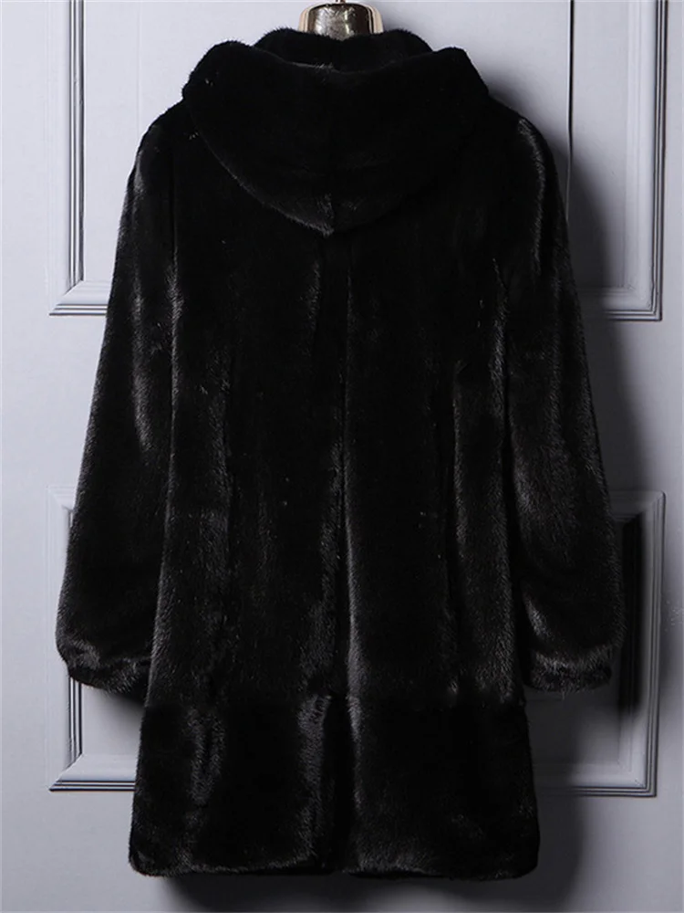 Faux Fur Coat Women High Imitation Mink Fur Jackets 2022 Autumn Winter New Fashion Casual Long Loose Thick Warmth Clothes Female