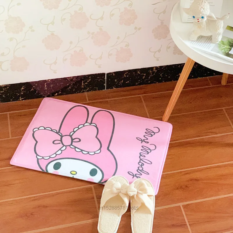 Коврик для ног Kawaii sanio с изображением Хелло кошечки куроми My Мелоди коричного