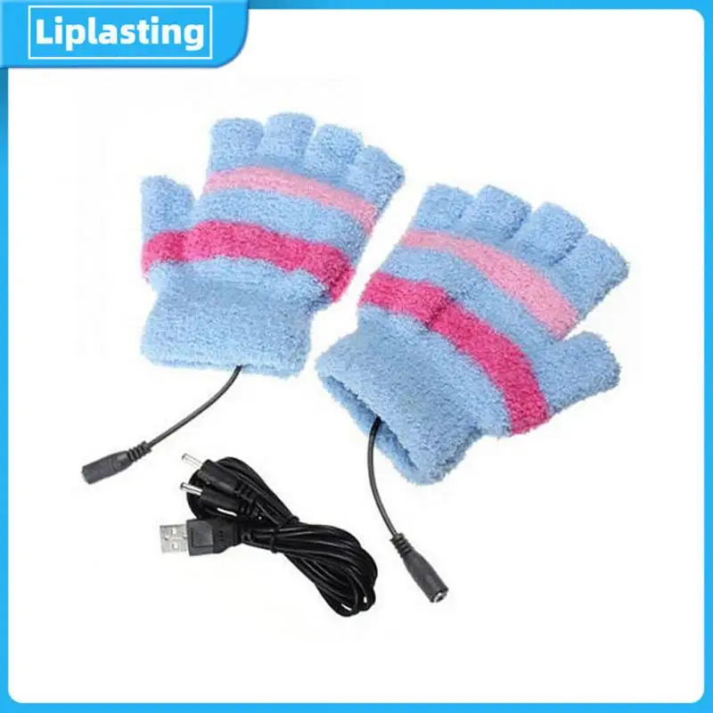 

Дышащие перчатки с подогревом через USB, вязаные перчатки с подогревом, спортивные аксессуары, уличное снаряжение, зимние теплые женские пер...