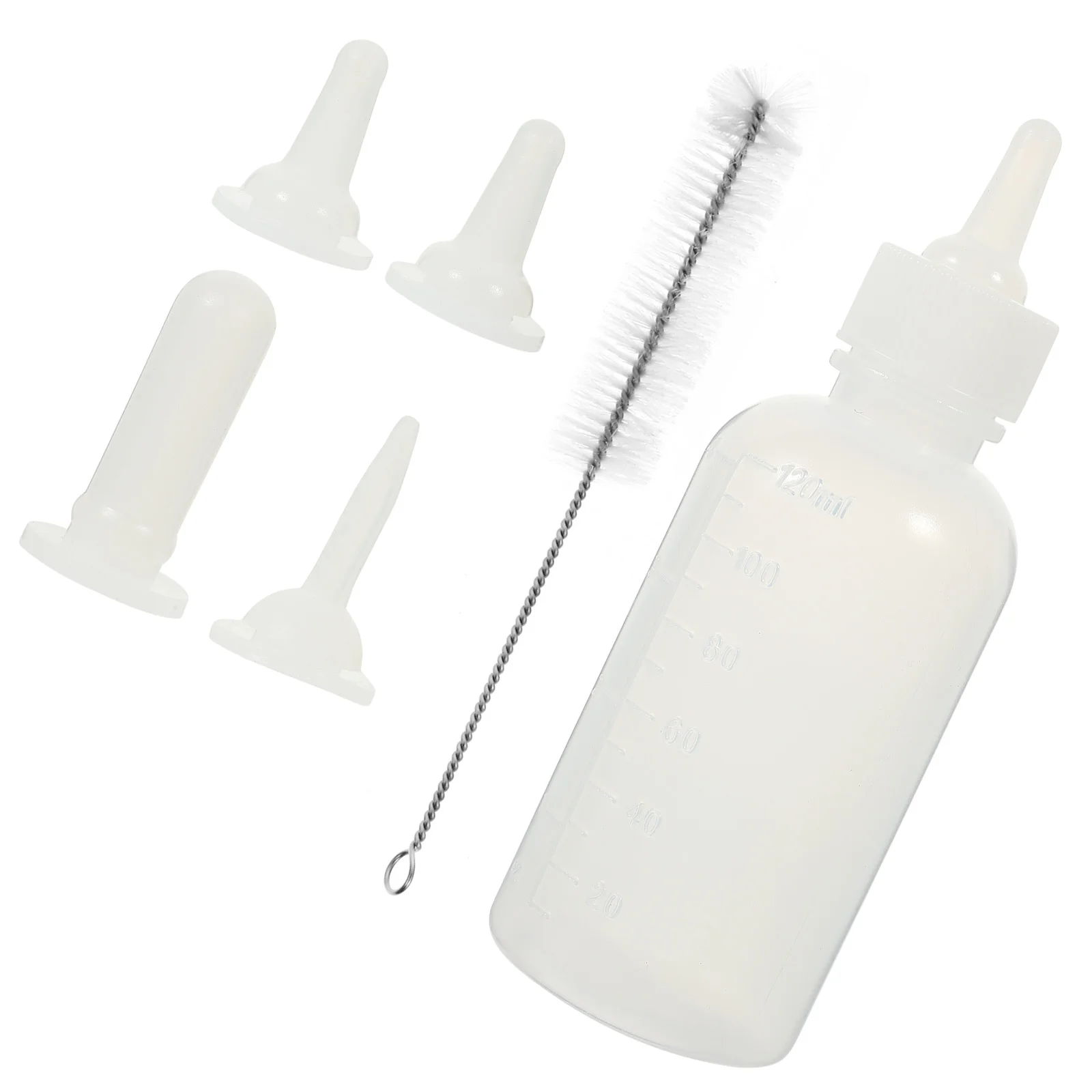 

Pet Bottle Pet Supplies Cat Feeding Bottles Nursing Household Dog Feeders Silica Gel Pet Feeders Cleaning Brush Set