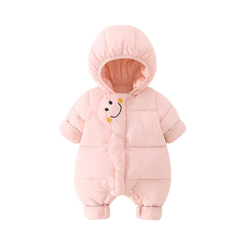 

Newborn baby winter down jacket hooded jumpsuit boys and girls winter thin warm coat baby girl romper