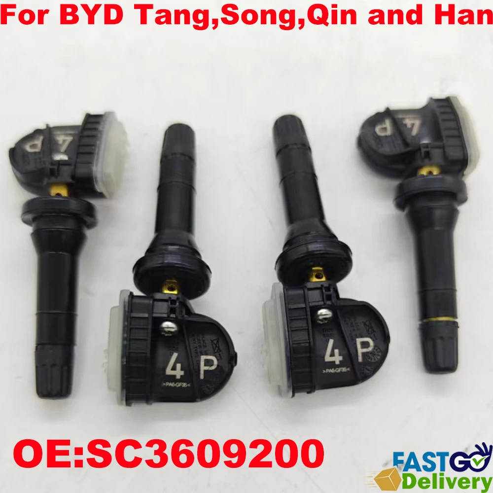 Датчик давления в шинах SC3609200 1/4, RDKS, металлический клапан, серебристый для Byd Tang, Song, Qin и Han SC3609200