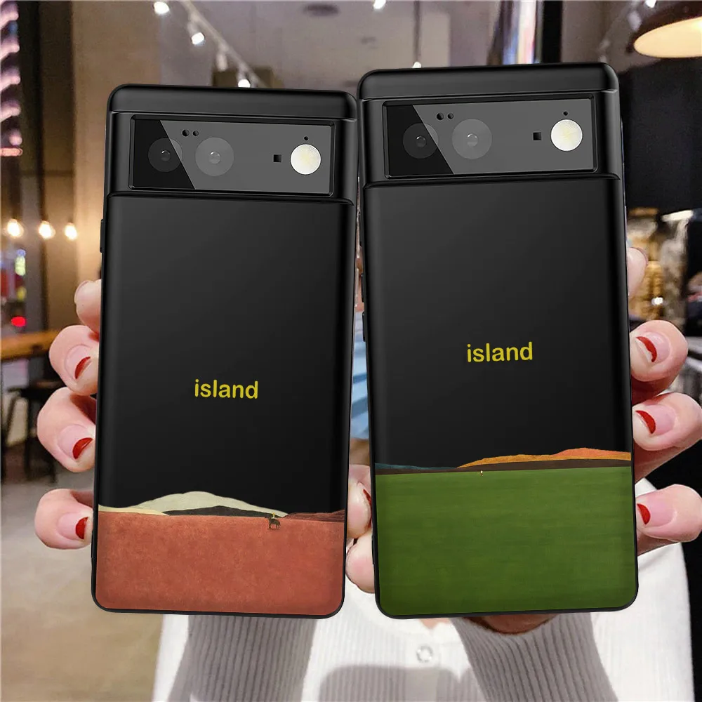 

Hand Painted Island Phone Case for Google Pixel 6 Pro 3 4 5 3A 4A XL 3XL 4XL 5A 5G 6Pro Funda Soft TPU Silicine Back Cover Shell
