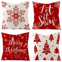 christmas red throw pillow case holiday home decoration cushion cushion cover cojines decorativos