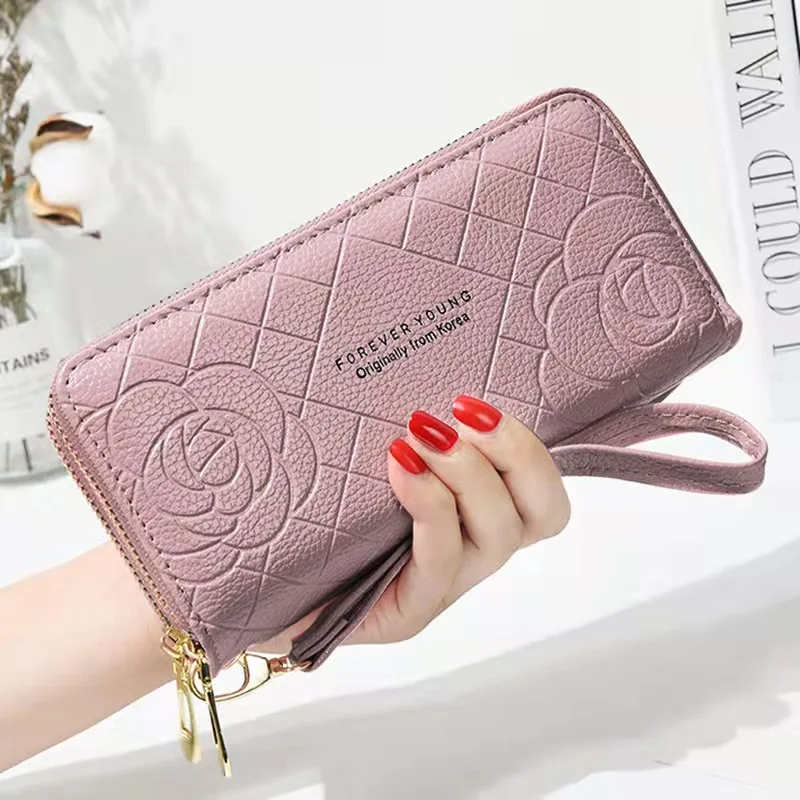 

Women Wallets Fashion Ladies Mobile Phone Bags Long Printed New Clutch Bags Stars Double Zipper Clutch Bags Multicolor Options