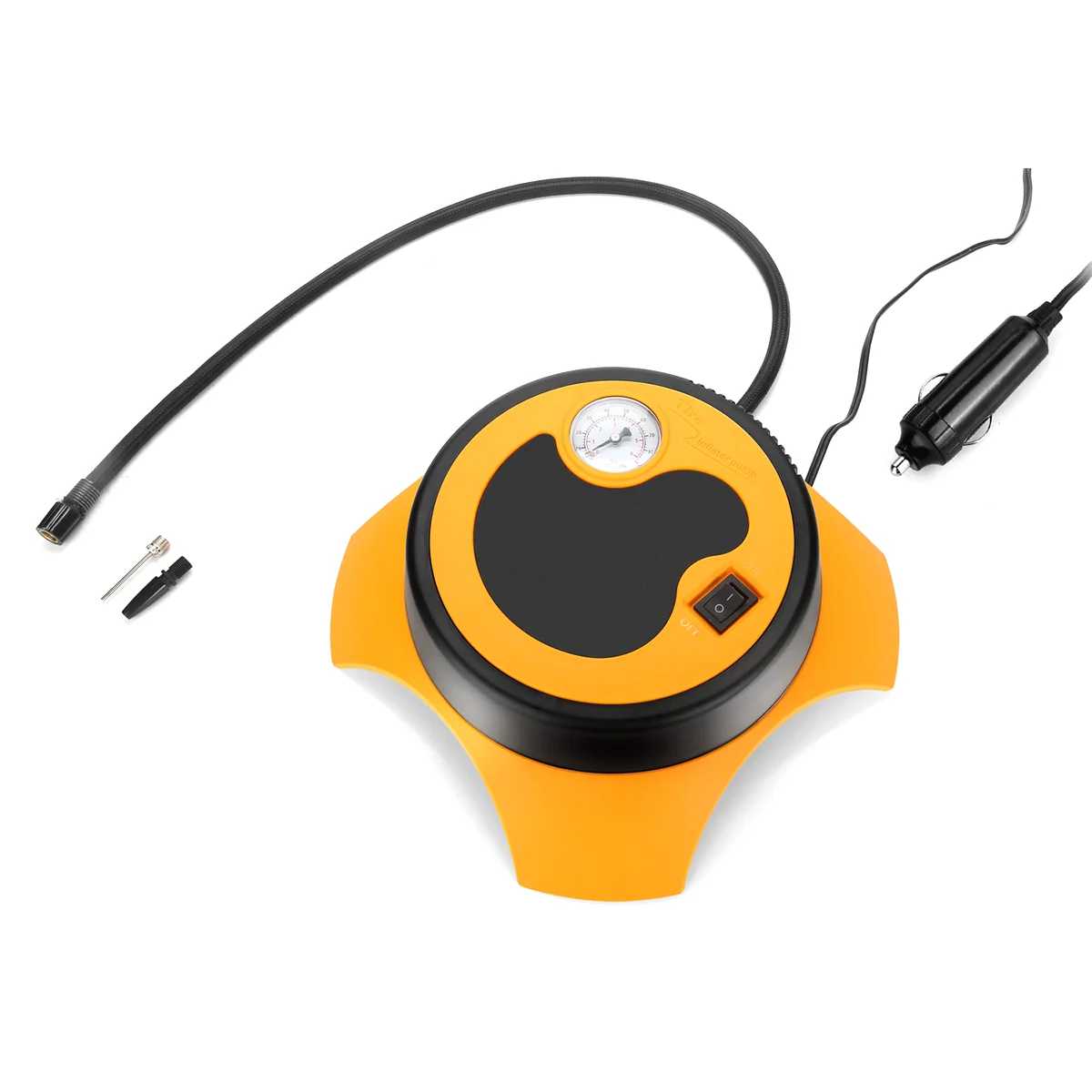 

DC 12V 50PSI Car Air Compressor Pump Budget Fast Pumping Portable Tire Inflator with Air Tire Meter