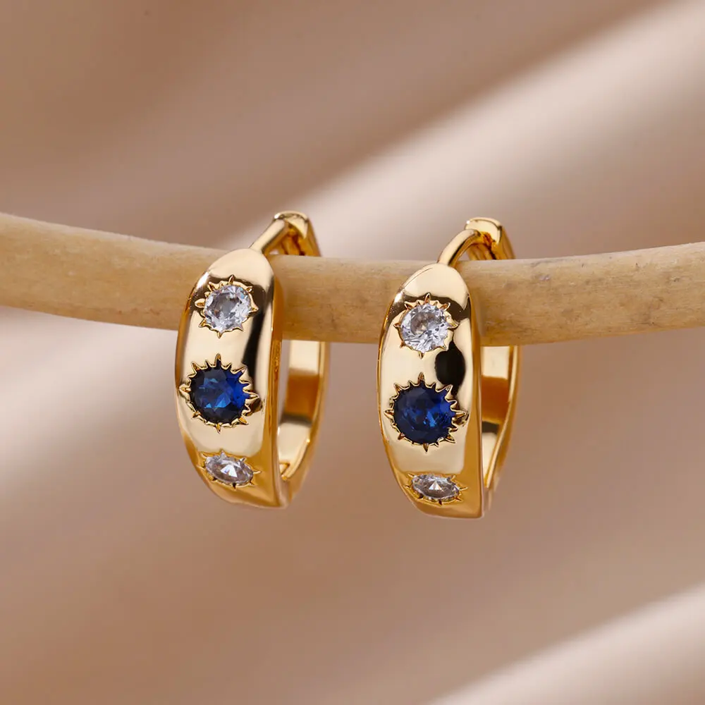 

Eight Star Earring for Women 2023 Trend Gold Color Stainelss Steel Hoop Earrings Aesthetic Jewelry Wedding Gifts Free Shipping