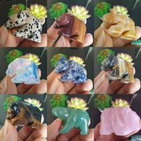 35 37mmnatural crystal carving bear crystal craft small decorations home decorating christmas gifts