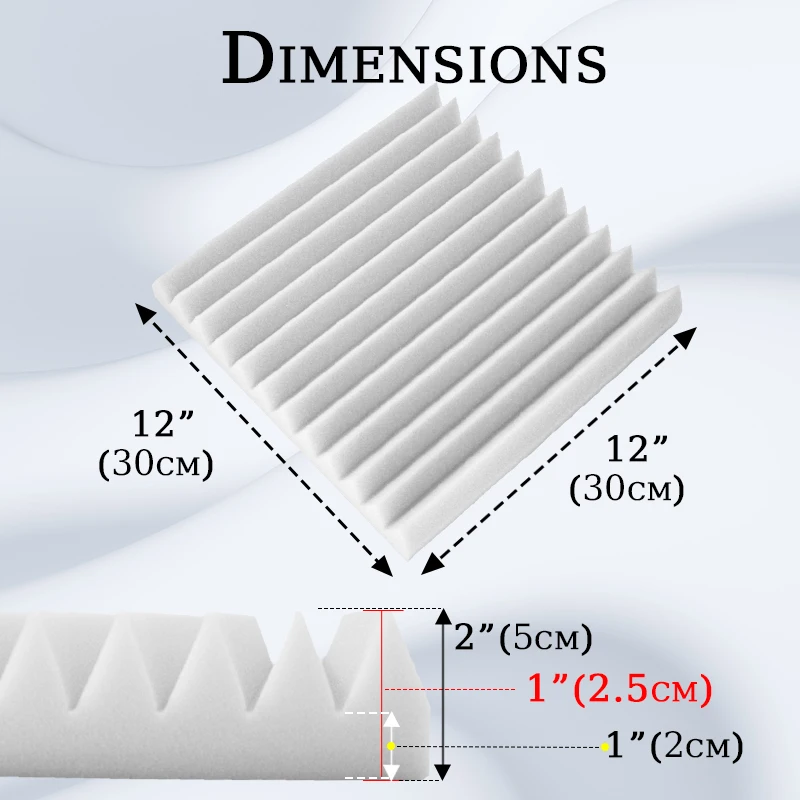 TOUO акустическая пена звукоизоляция 6/12/24 шт. шумоизоляционная домашняя студия