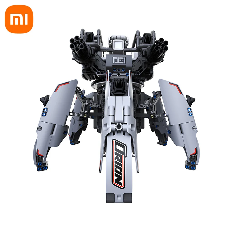

Конструктор XIAOMI Jupiter Dawn серии, умный робот-конструктор Orion с шестью ногами, титановый робот на дистанционном управлении, игрушка с Bluetooth, управление через приложение, детский подарок, 1200 + запчасти