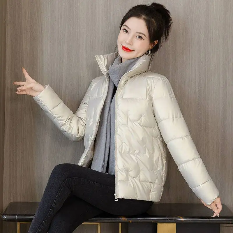 2022 New Warm Down Jacket Women Winter Short Jacket Cotton Coat Stand Collar Korean Female Parkas Basic Coat